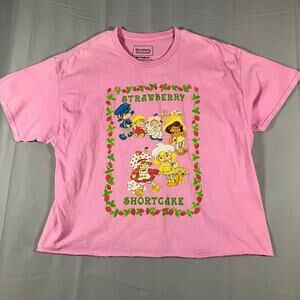 Strawberry Shortcake Characters T-Shirt Men’s Extra Large Pink WildBrain 2023